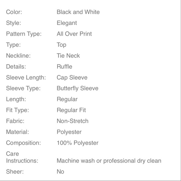 SHEIN Allover Print Tie Neck Butterfly Sleeve Top - Picture 6 of 8